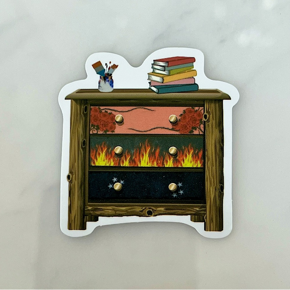 5/$10 Waterproof Vinyl Stickers ACOTAR Feyre’s Artwork